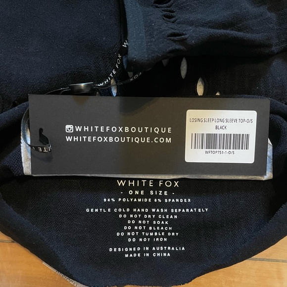 White Fox Losing Sleep Long Sleeve Black One Size - Picture 4 of 4